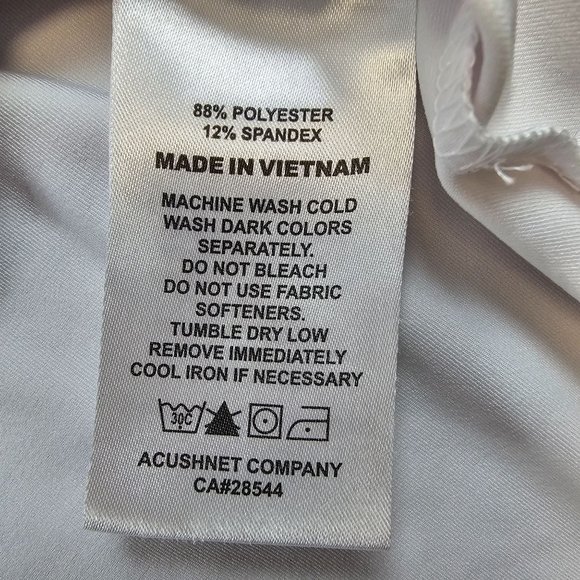 FootJoy Golf Polo Men's Large White CPG Monogram Embroidered Sombrero on Sleeve‎ - Picture 8 of 9